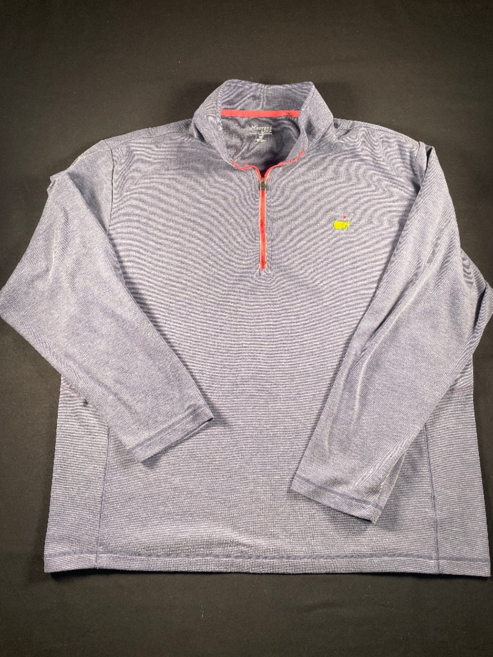 Masters Tech Men XL 1/4 Zip Pullover Golf Jacket Heather Blue Pink Accent